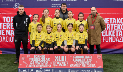 COMARCAL DE BERIAIN. El equipo lo integran Ainhoa Valencia, Iría Asiain, Irune Gil, Laura Blasco, Alma Herranz, Paula Escudero, Alma Aicua, Vega Baena, Iranzu Asiain, Leire Salido, Martina Azkarate, Sara Dakhil, Eva Nicolova, Lorena Rodríguez, Baraah Legars.