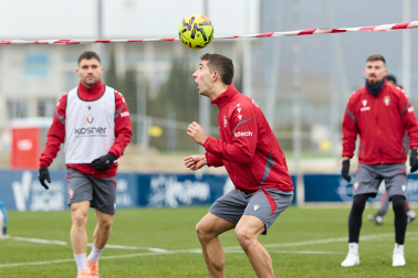 Fotos del primer entrenamiento del año de Osasuna en Tajonar.