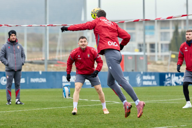 Fotos del primer entrenamiento del año de Osasuna en Tajonar.