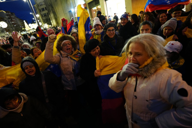 Fotos de la concentración de venezolanos en Pamplona