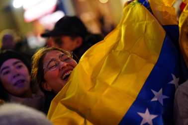 Fotos de la concentración de venezolanos en Pamplona