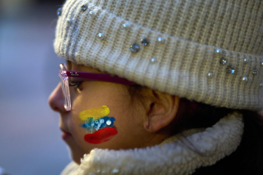 Fotos de la concentración de venezolanos en Pamplona