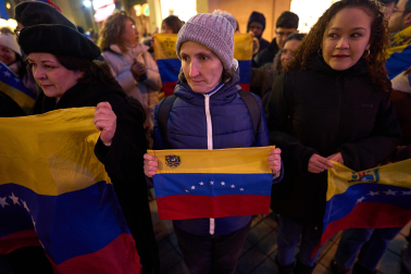Fotos de la concentración de venezolanos en Pamplona