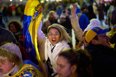 Fotos de la concentración de venezolanos en Pamplona