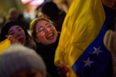 Fotos de la concentración de venezolanos en Pamplona