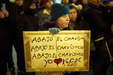 Fotos de la concentración de venezolanos en Pamplona