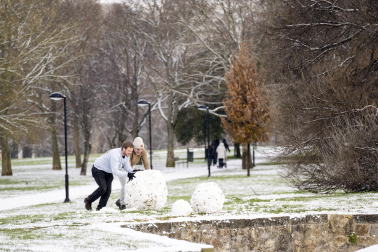 Fotos de la nevada del Día de Reyes en Navarra