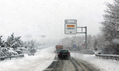 Fotos del temporal de nieve en la A-15 y la A-10