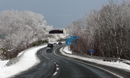Fotos del temporal de nieve en la A-15 y la A-10