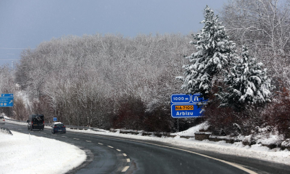 Fotos del temporal de nieve en la A-15 y la A-10