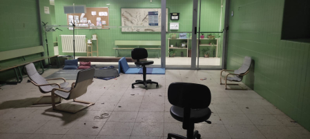 destrozos en el colegio público de Buztintxuri.
