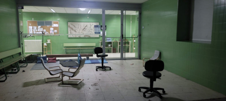 destrozos en el colegio público de Buztintxuri.