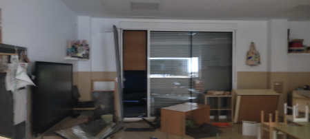 destrozos en el colegio público de Buztintxuri.