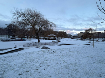 Nieve en Pamplona.