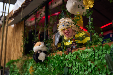 Color, disfraces, alegría y cleebración durante el desfile de las carrozas este domingo, 25 de enero, en Leitza