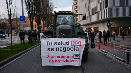 Vídeo de la manifestación del sector agrario navarro en Pamplona como protesta del acuerdo de Mercosur