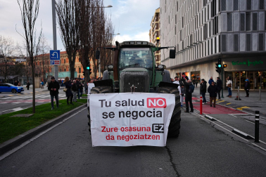 Fotos de la manifestación en Pamplona del sector agrario en contra del acuerdo Mercosur