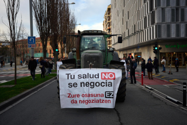 Fotos de la manifestación en Pamplona del sector agrario en contra del acuerdo Mercosur