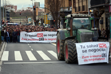 Fotos de la manifestación en Pamplona del sector agrario en contra del acuerdo Mercosur