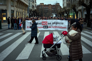 Fotos de la manifestación en Pamplona del sector agrario en contra del acuerdo Mercosur