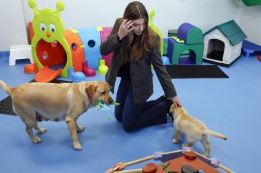 Fotos de la visita de la infanta Sofía al centro de perros guía de la Fundación ONCE