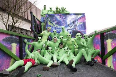Desfile de carrozas en los Carnavales de Santesteban