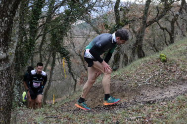 Participantes en la octava edición del Trail de Aibar sobre 18 kilómetros en una prueba disputada este domingo, 15 de febrero