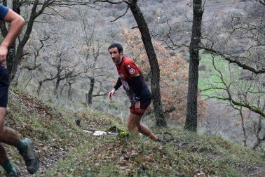 Participantes en la octava edición del Trail de Aibar sobre 18 kilómetros en una prueba disputada este domingo, 15 de febrero