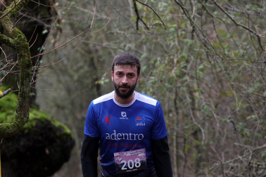 Participantes en la octava edición del Trail de Aibar sobre 18 kilómetros en una prueba disputada este domingo, 15 de febrero