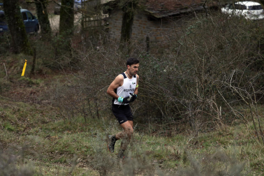 Participantes en la octava edición del Trail de Aibar sobre 18 kilómetros en una prueba disputada este domingo, 15 de febrero