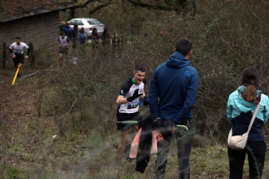 Participantes en la octava edición del Trail de Aibar sobre 18 kilómetros en una prueba disputada este domingo, 15 de febrero