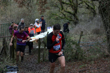 Participantes en la octava edición del Trail de Aibar sobre 18 kilómetros en una prueba disputada este domingo, 15 de febrero
