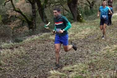 Participantes en la octava edición del Trail de Aibar sobre 18 kilómetros en una prueba disputada este domingo, 15 de febrero