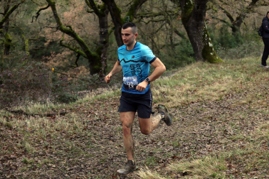 Participantes en la octava edición del Trail de Aibar sobre 18 kilómetros en una prueba disputada este domingo, 15 de febrero