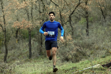 Participantes en la octava edición del Trail de Aibar sobre 18 kilómetros en una prueba disputada este domingo, 15 de febrero