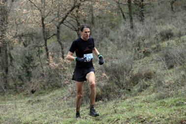 Participantes en la octava edición del Trail de Aibar sobre 18 kilómetros en una prueba disputada este domingo, 15 de febrero