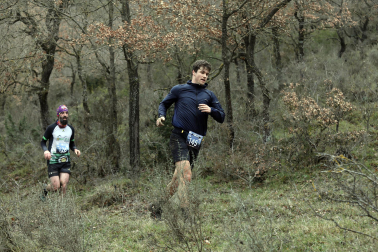 Participantes en la octava edición del Trail de Aibar sobre 18 kilómetros en una prueba disputada este domingo, 15 de febrero