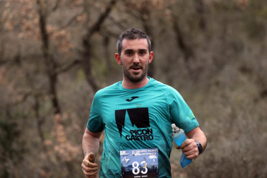 Participantes en la octava edición del Trail de Aibar sobre 18 kilómetros en una prueba disputada este domingo, 15 de febrero
