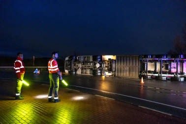 Imagen del accidente tomada el lunes por la noche horas después de ocurrir