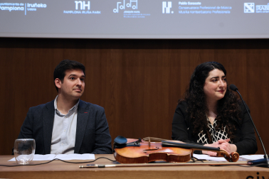 Martín Soler y Garazi Echeandia, directores del Festival de Violín Pablo Sarasate