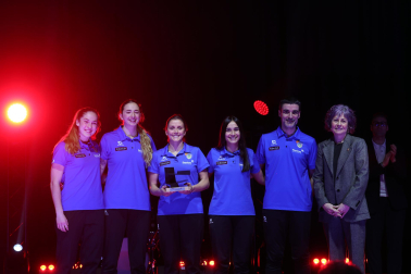 Reconocimiento a los deportistas destacados en el año 2025 durante la ceremonia celebrada en el pabellón Navarra Arena