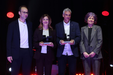 Reconocimiento a los deportistas destacados en el año 2025 durante la ceremonia celebrada en el pabellón Navarra Arena