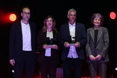Reconocimiento a los deportistas destacados en el año 2025 durante la ceremonia celebrada en el pabellón Navarra Arena