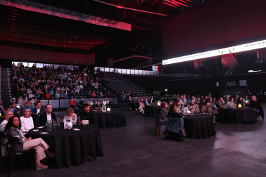 Reconocimiento a los deportistas destacados en el año 2025 durante la ceremonia celebrada en el pabellón Navarra Arena