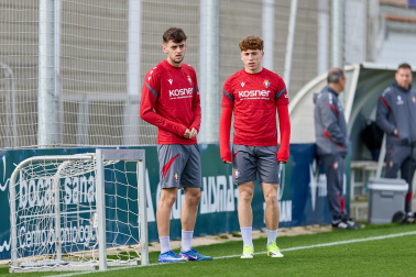 Foto del entrenamiento de Osasuna antes del partido ante el Valencia.
