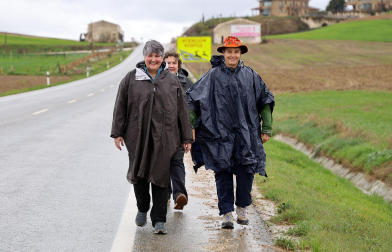 Fotos de los grupos de Tierra Estella durante la primera Javierada de 2026