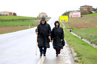 Fotos de los grupos de Tierra Estella durante la primera Javierada de 2026