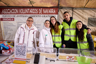 Peregrinos caminan rumbo a Javier en la primera de las jornadas celebrada este sábado, 7 de marzo