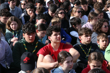 Multitudinaria celebración eucarística en la explanada del castillo de Javier este domingo, 8 de marzo