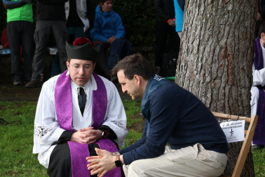 Multitudinaria celebración eucarística en la explanada del castillo de Javier este domingo, 8 de marzo
